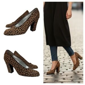 THIERRY MUGLER leopard print shoes size 8.5